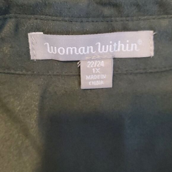 Woman Within Soft Suede Moleskin Shirt Sz 22/24 - Picture 12 of 14